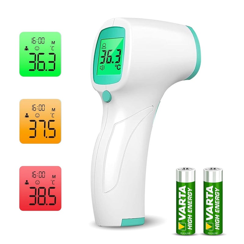 P PANACARE Non Contact Forehead Thermometer for Adults and Kids, Digital No-Touch Infrared Thermometer Temperature Gun for Baby ，3 Color Fever Alarm Accurate Reading 1s Fast Accurate Reading - Image 1